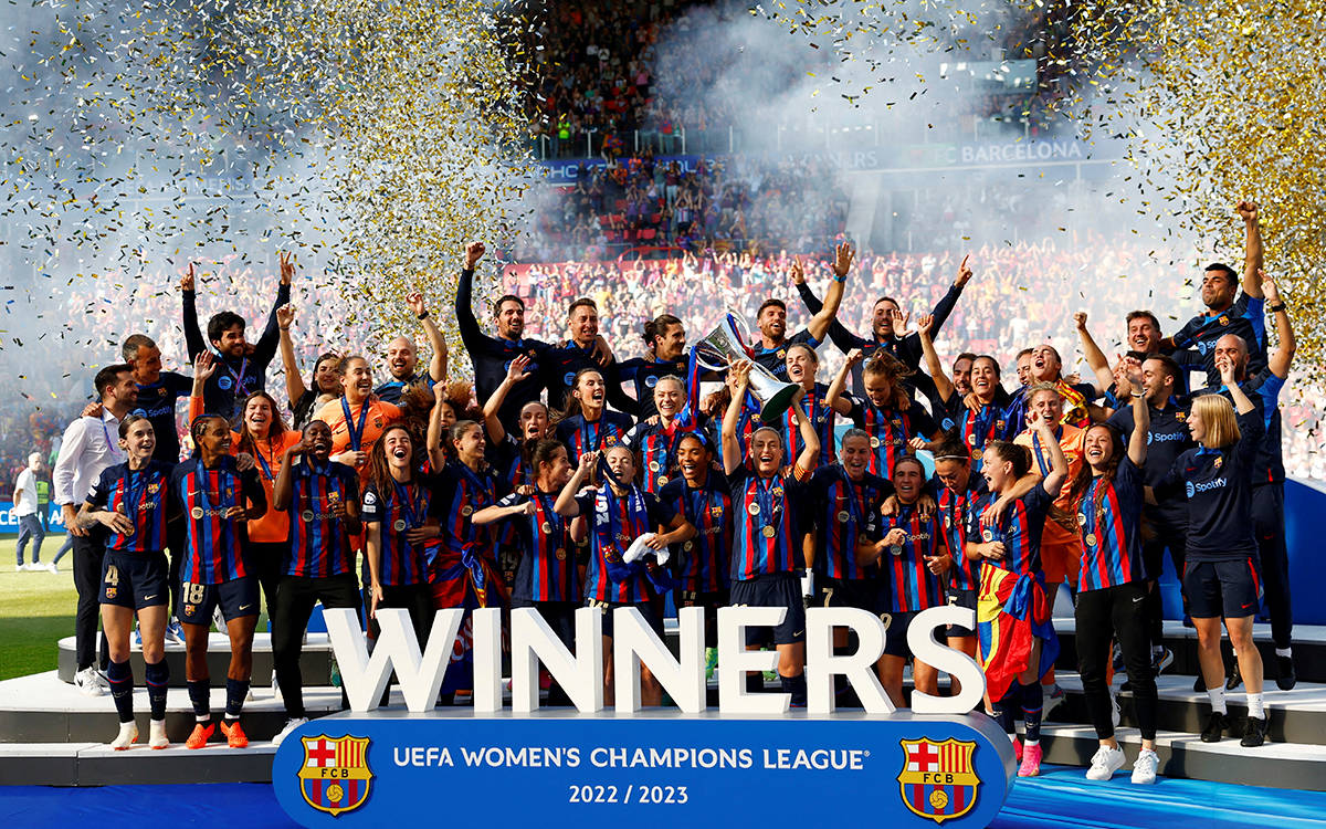 Con remontada histórica el Barça Femenil se corona en Champions League