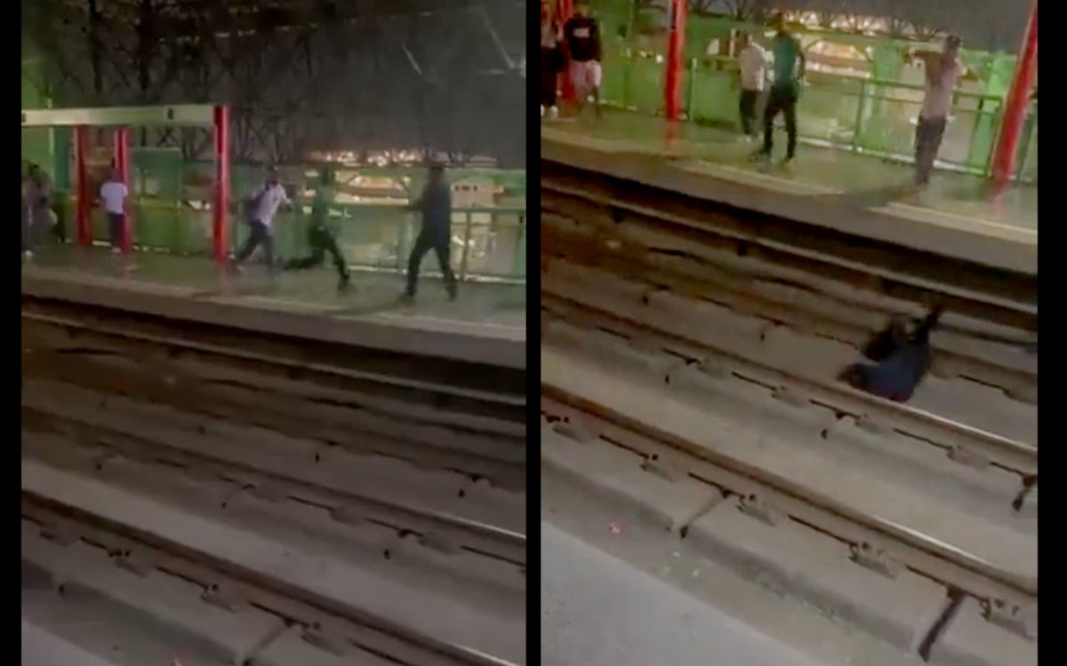 Durante pelea en Metro de Monterrey avientan a hombre a las vías