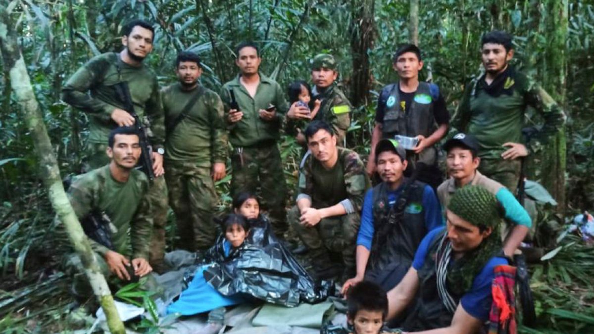 Estaban deshidratados: así hallaron a los cuatro hermanitos perdidos en la selva por 40 días