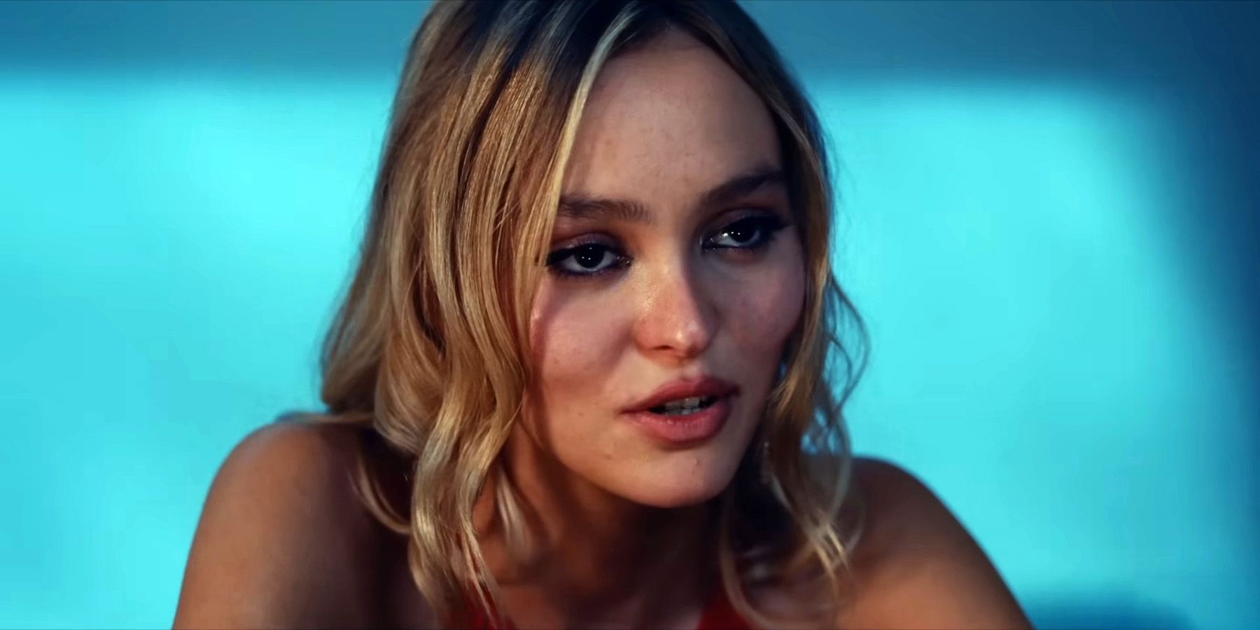 The Idol tv show Lily-Rose Depp in a pool