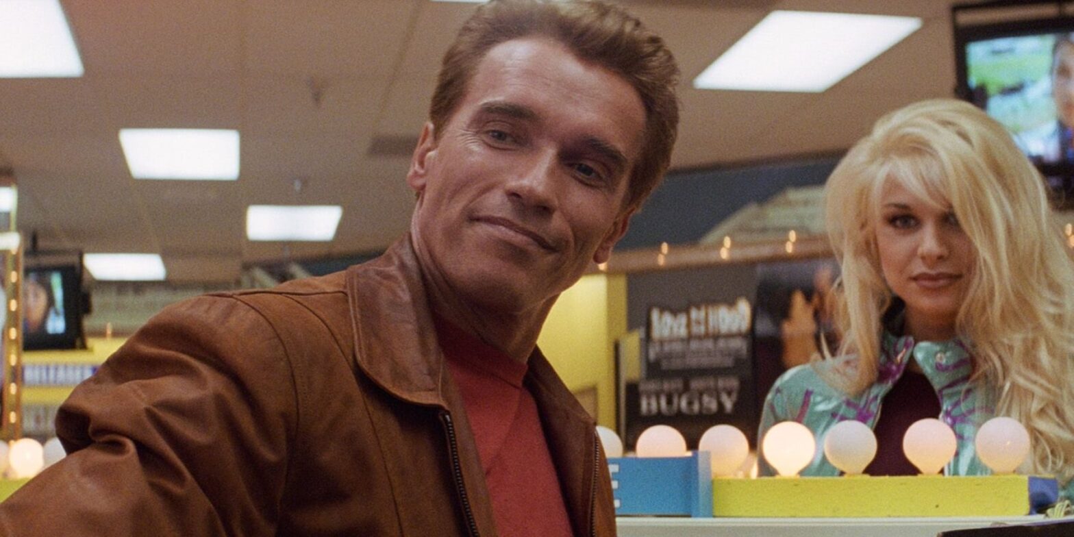 Last Action Hero Arnold Schwarzenegger as Jack Slater in a Blockbuster Video