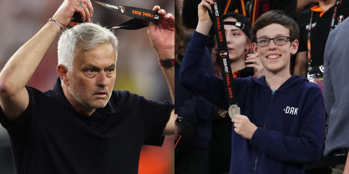 Mourinho regaló su medalla a un aficionado: "Me quedo las de oro..."