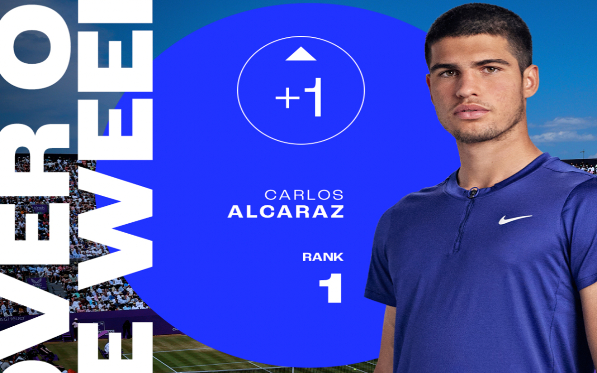 Recupera Carlos Alcaraz el número uno del ranking ATP de cara a Wimbledon | Tuit