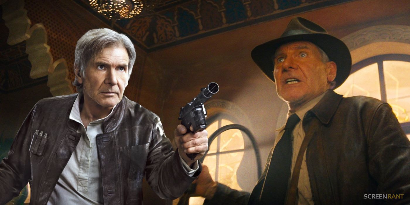 Harrison Ford as Han Solo and Indiana Jones