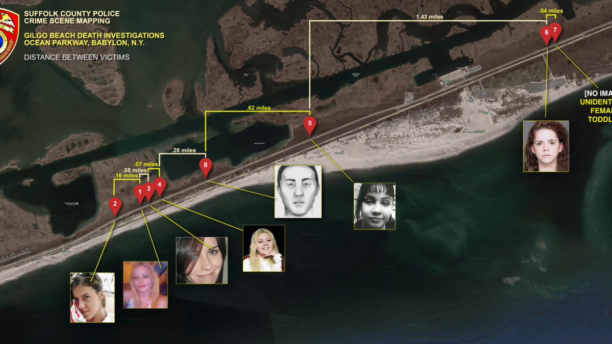 Cronología de los asesinatos de Gilgo Beach en NY