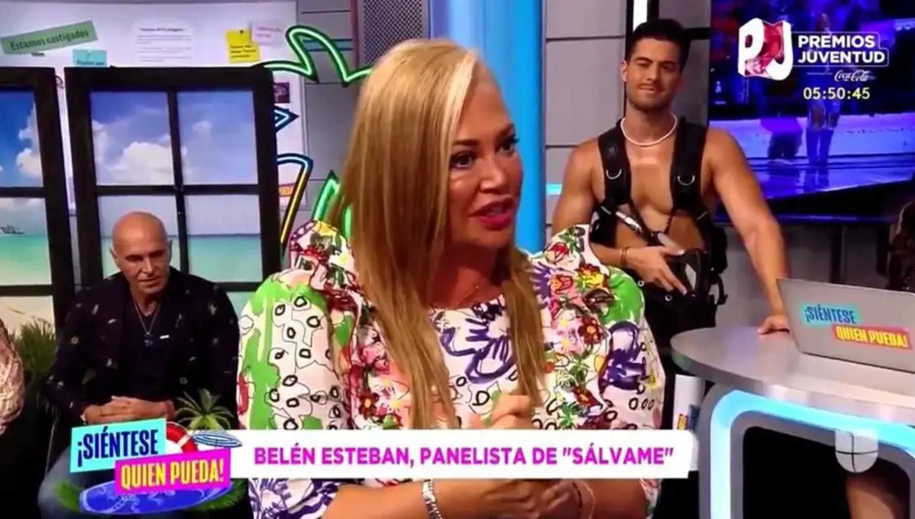 Belén Esteban en un plató de televisión en Miami / Univisión