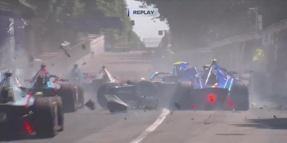 Brutal accidente en cadena en el E-Prix de Roma: pudo ser una tragedia