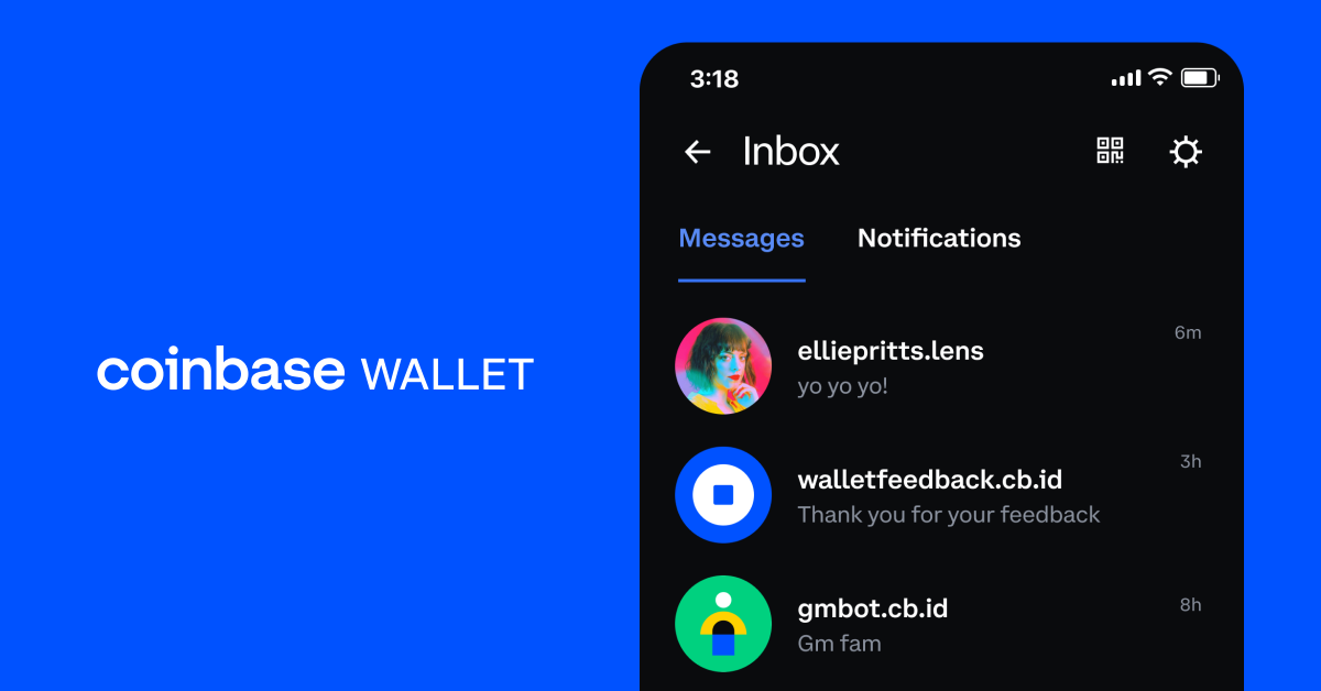 Coinbase Wallet lanza función de mensajería en cadena para que los usuarios puedan interactuar directamente en su plataforma