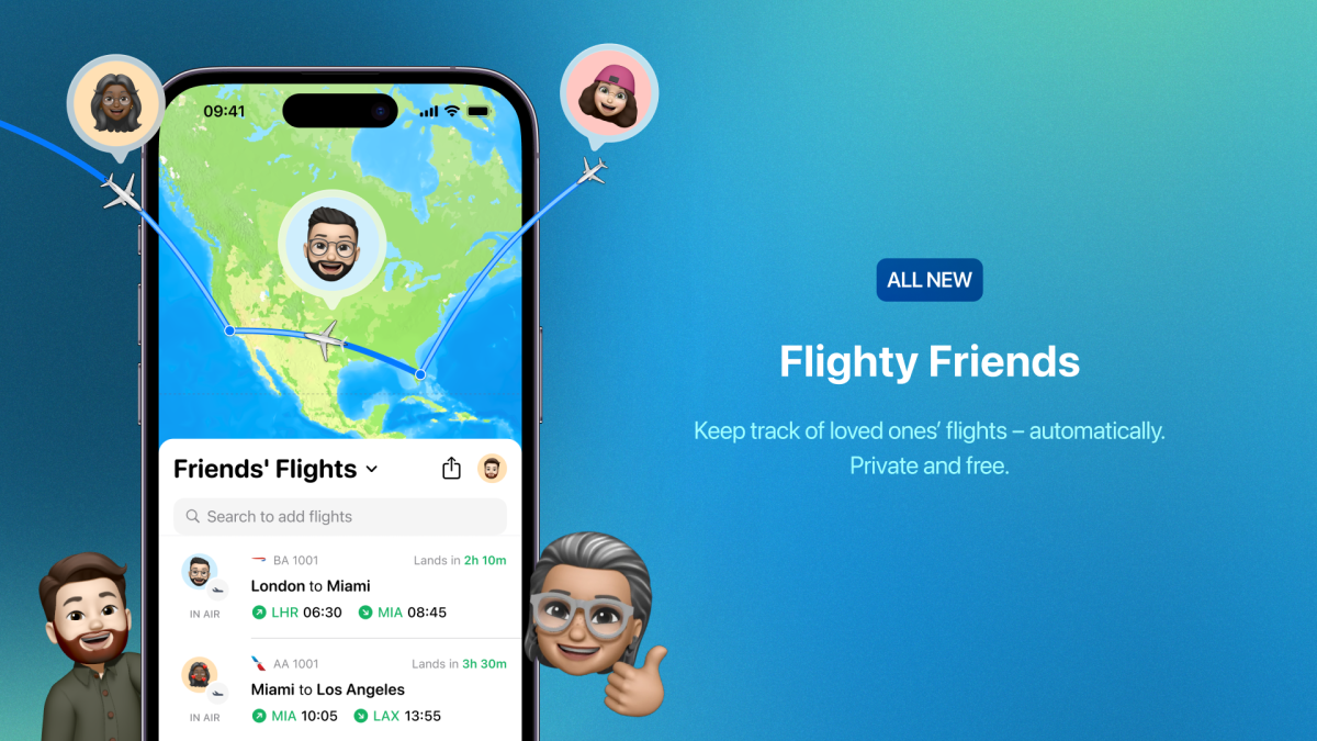 El rastreador de vuelos Flighty agrega una red social privada para rastrear los viajes de sus seres queridos