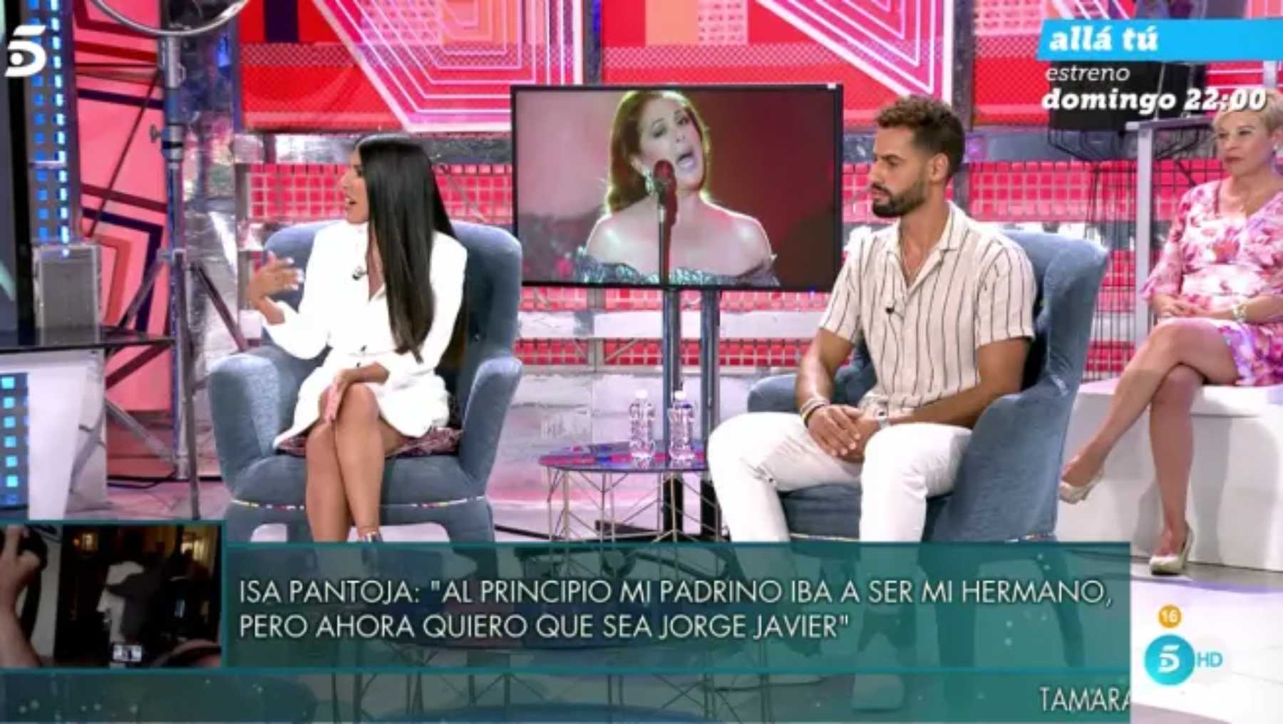 Isa Pantoja y Asraf Beno en 'Sálvame Deluxe' / Telecinco