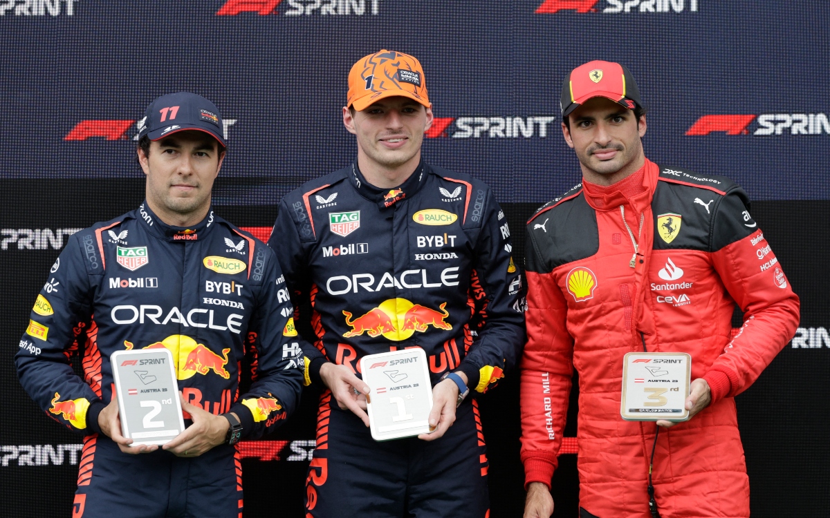 F1: Verstappen se lleva el sprint del GP de Austria por delante de Checo Pérez