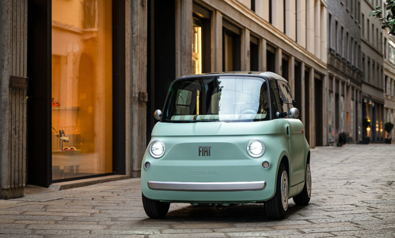 Fiat dice que su EV más lindo llevará accesorios como, no bromeo, una 'pequeña ducha'