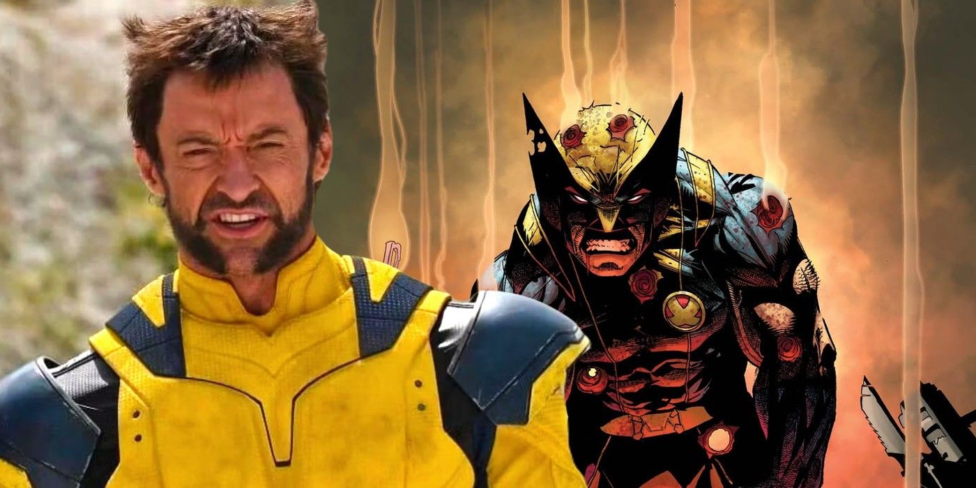 Imagen de Hugh Jackman y Deadpool editada para poner a Wolverine de 5′ 3″ en el tamaño correcto