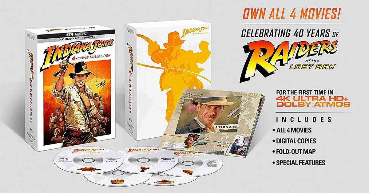 Indiana Jones 4K Blu-ray Box Set tiene un 56% de descuento para Prime Day 2023