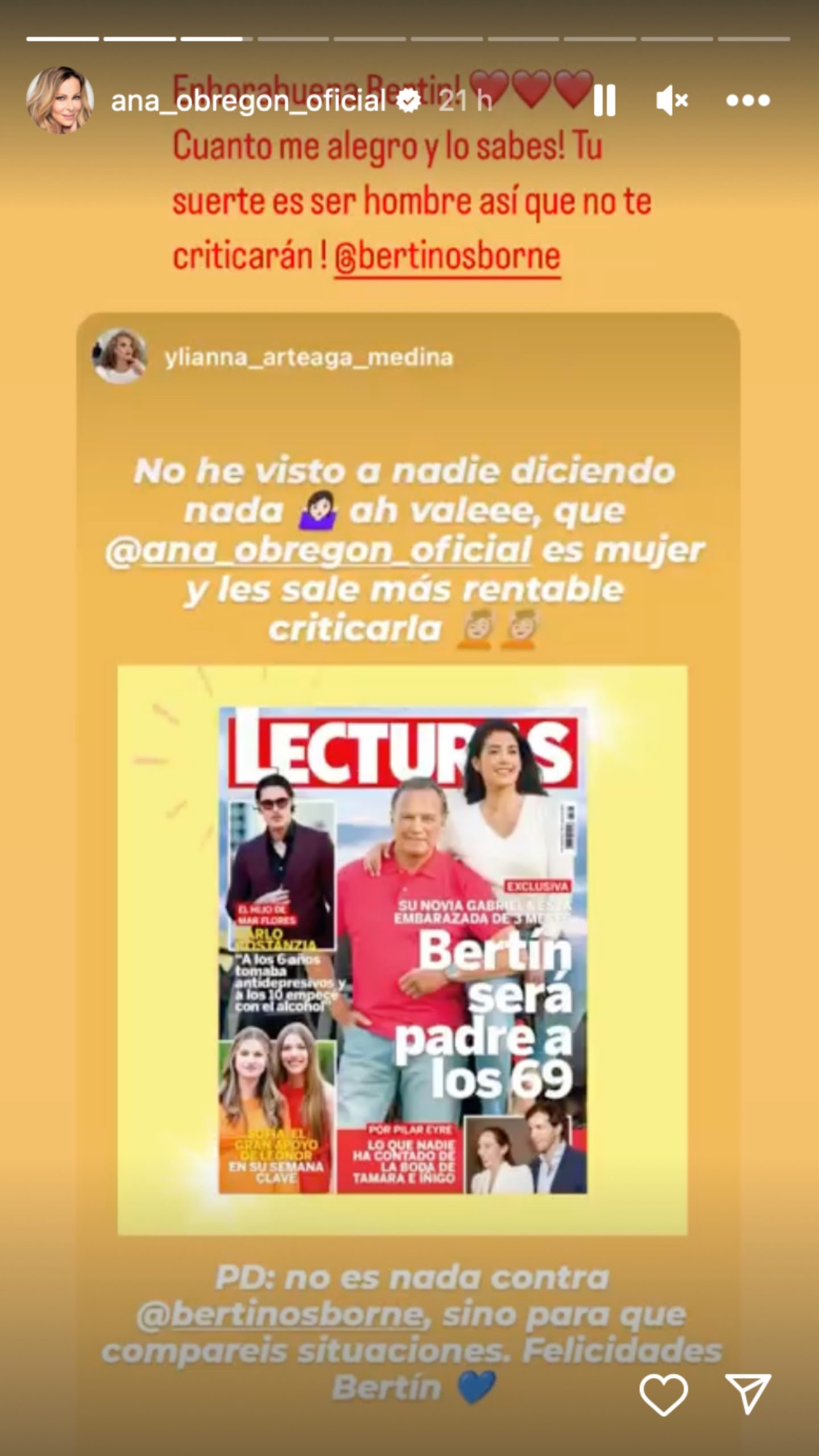 Historia de Instagram de Ana Obregón/ Instagram 