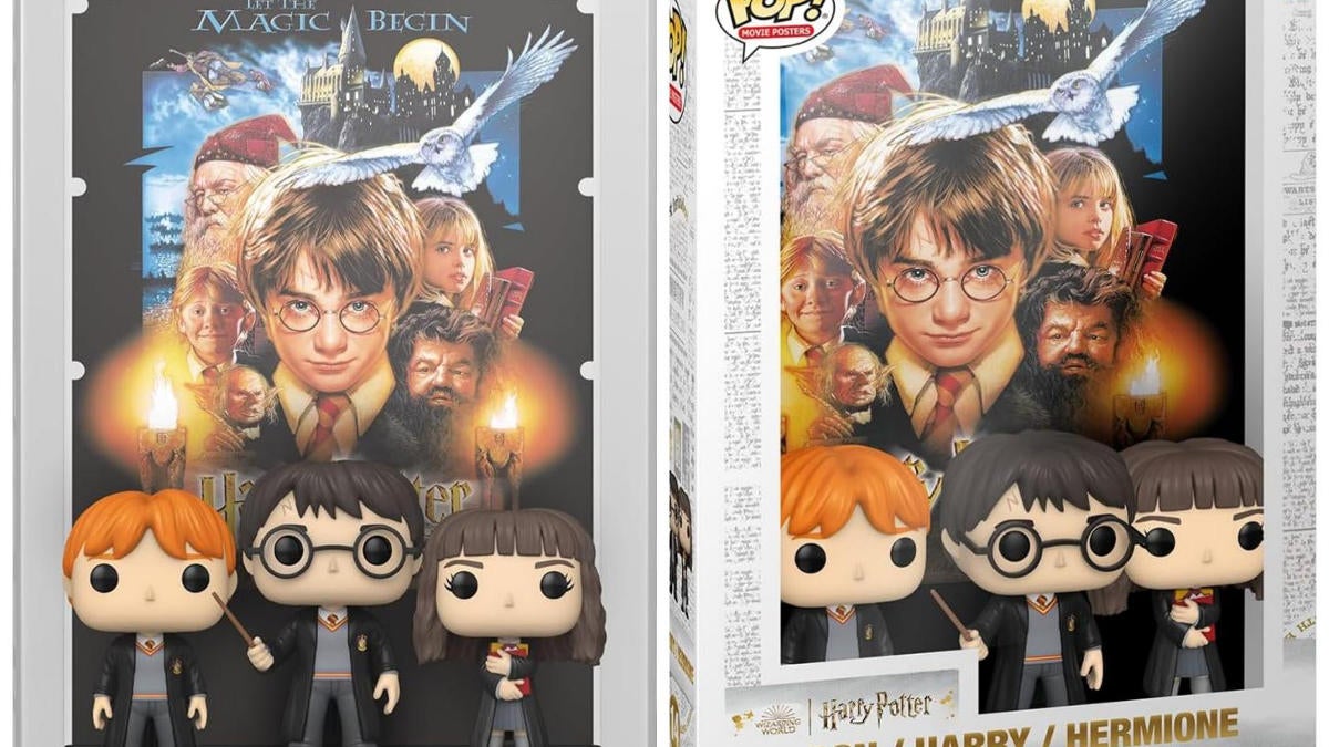 Póster de la película Harry Potter y la piedra filosofal Funko Pop incluye 3 figuras