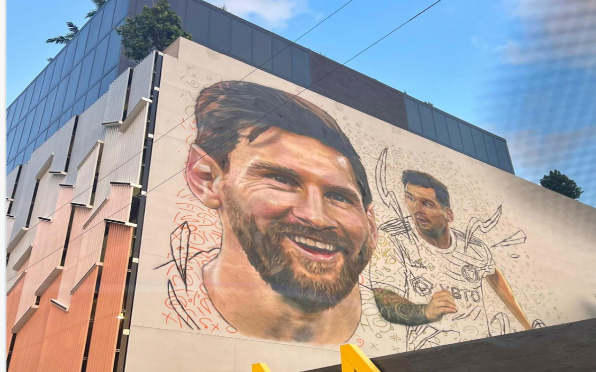 Recibirán a Leo Messi con un mural de 20 metros en Miami | Video