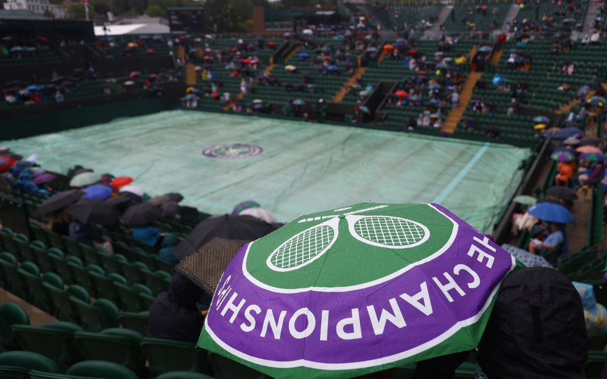 Wimbledon 2023: Cancelan 69 partidos por lluvia