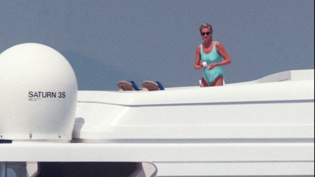 La princesa Diana en un barco días antes de morir / Gtres