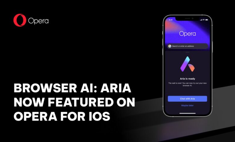 El navegador web iOS de Opera gana un compañero de IA con Aria