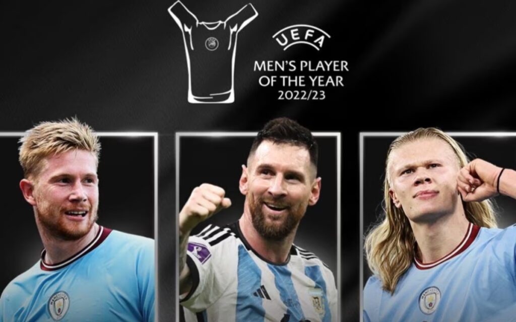 Messi, De Bruyne y Haaland, candidatos a mejor jugador de la temporada 2022/23 de UEFA