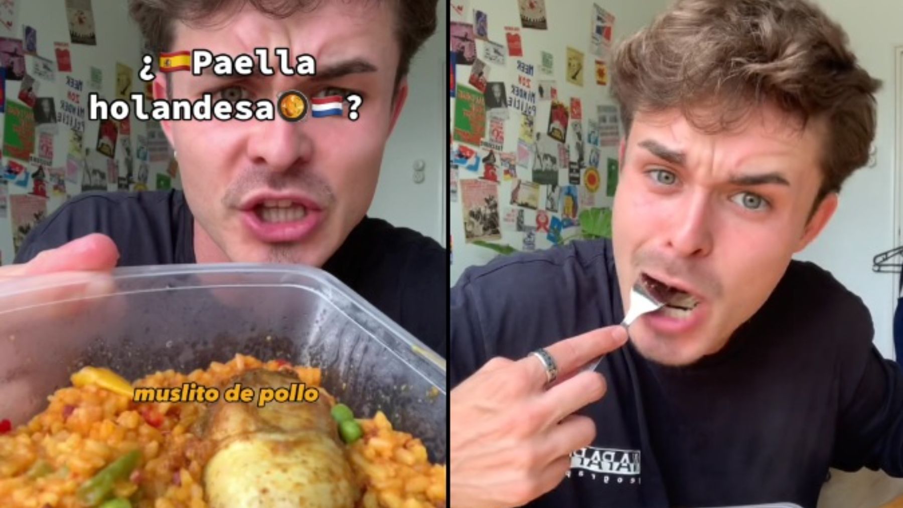 Un español prueba la paella en Holanda y su reacción es lo mejor que vas a ver