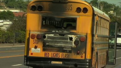 estudiantes huyen de un autobús escolar que se prendió en llamas en San Marcos