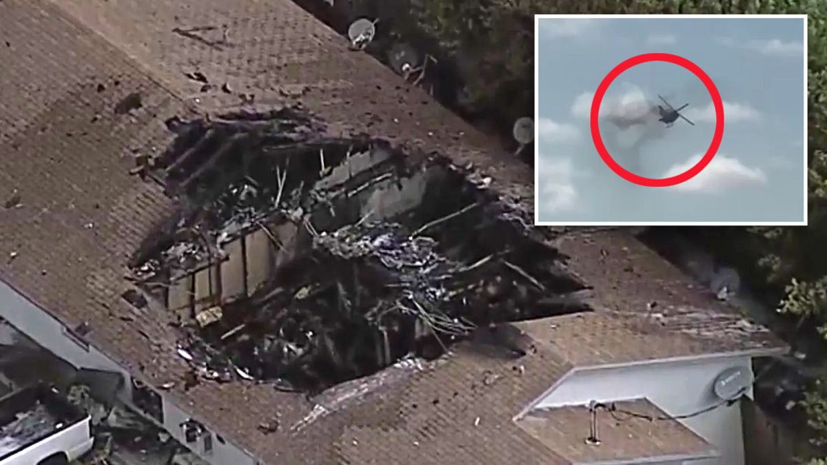 helicóptero se estrella en una vivienda