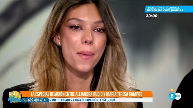 Alejandra Rubio en 'Así es la vida' / Telecinco