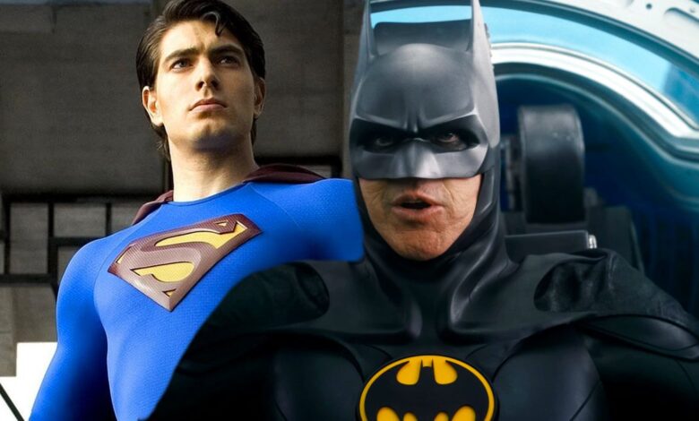 Batman de Michael Keaton y Superman de Brandon Routh se unen en un arte cruzado que supera al DCEU