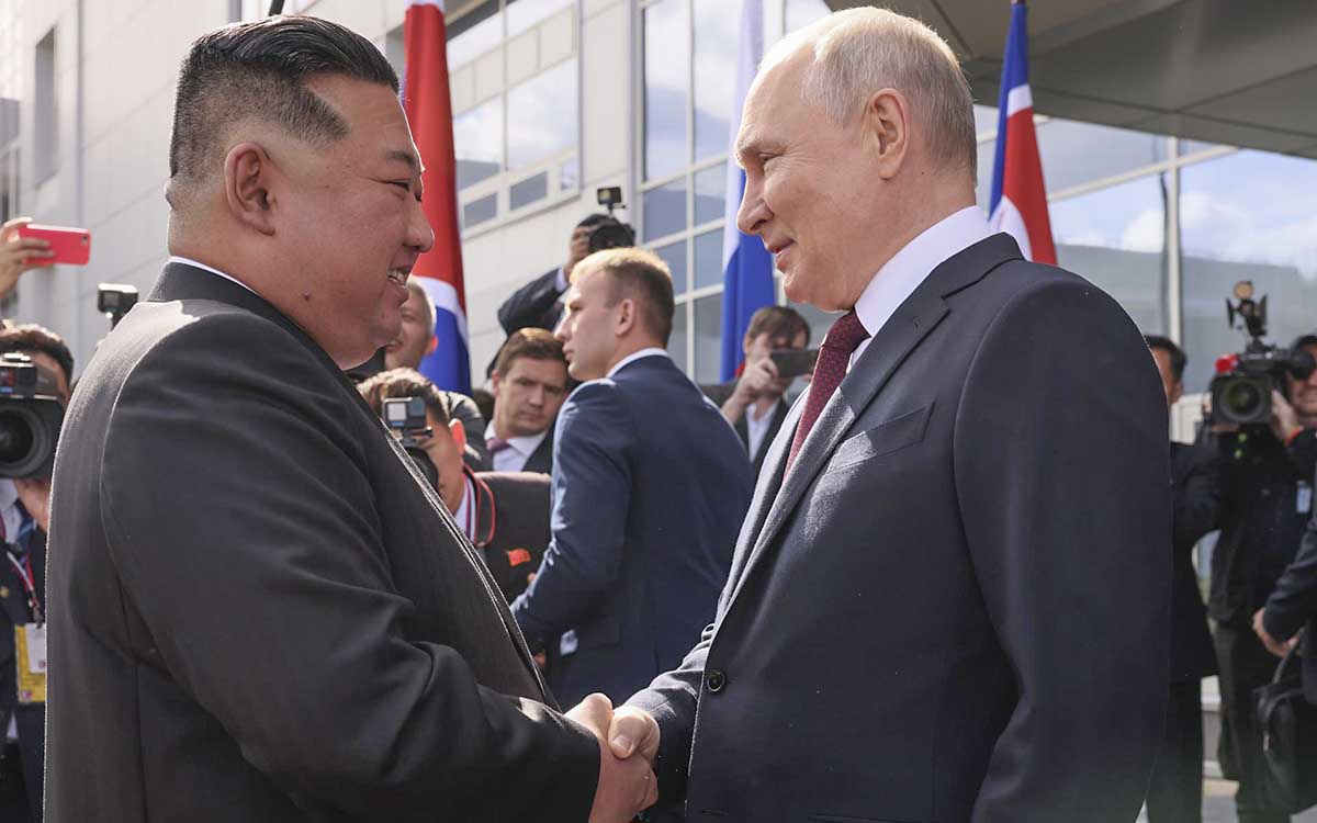 El almuerzo que ofreció Putin a Kim Jong-un: ensalada de pato, esturión con setas y otras delicias