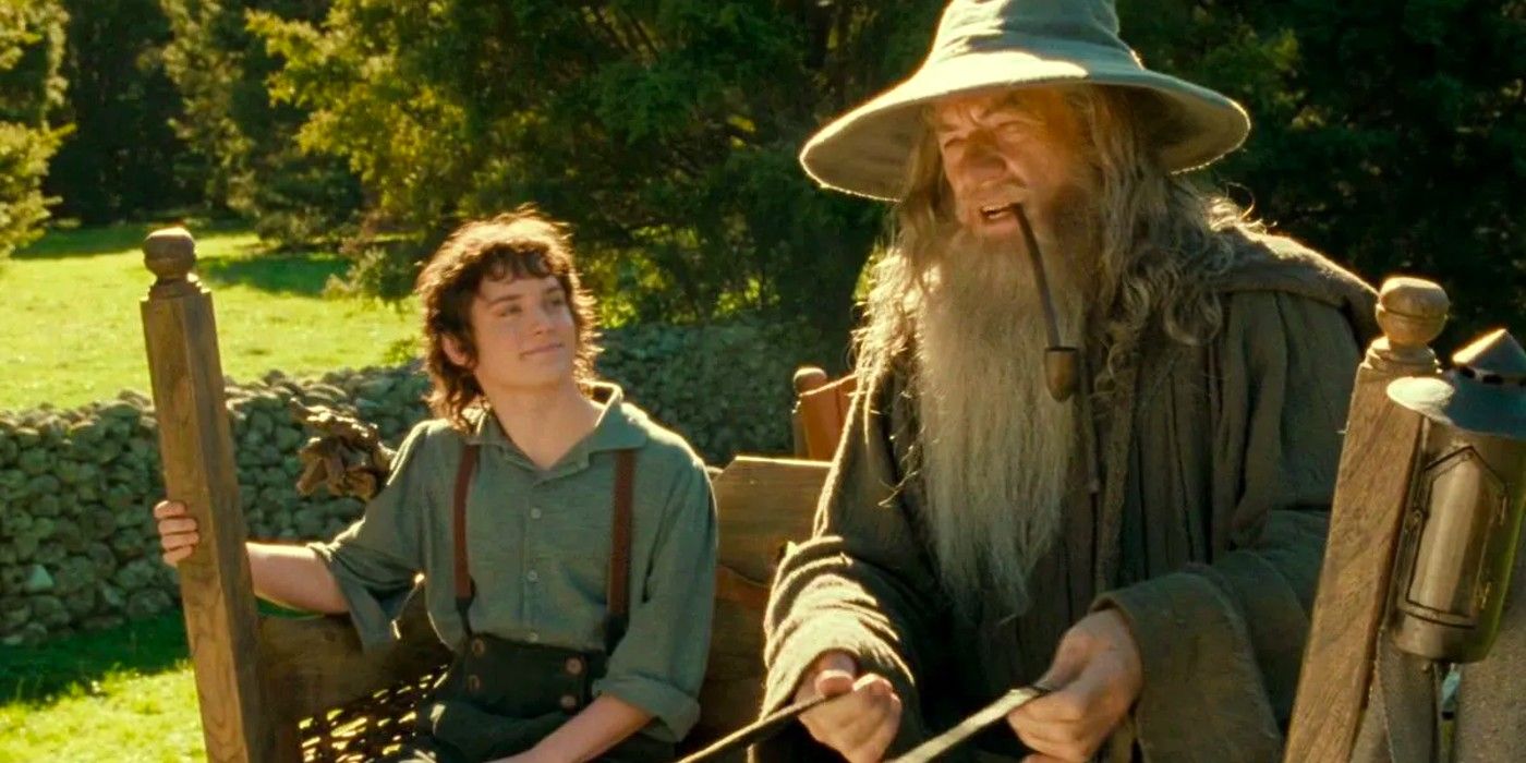 El arte de estilo animado de El Señor de los Anillos tiene a Frodo y Gandalf en un raro momento de paz