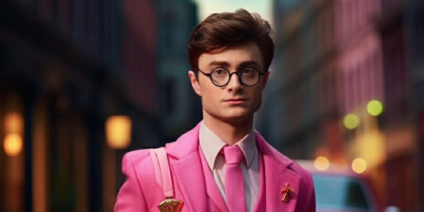 Harry Potter se encuentra con la película de Barbie en un colorido y reconfortante arte cruzado