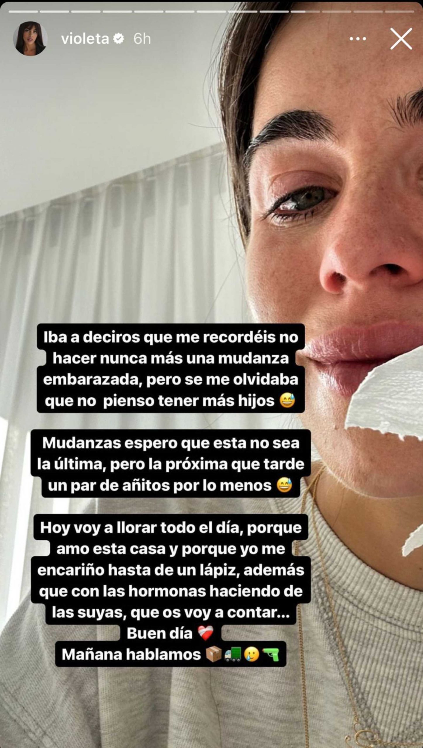 Stories de Instagram de Violeta Mangriñán / Instagram
