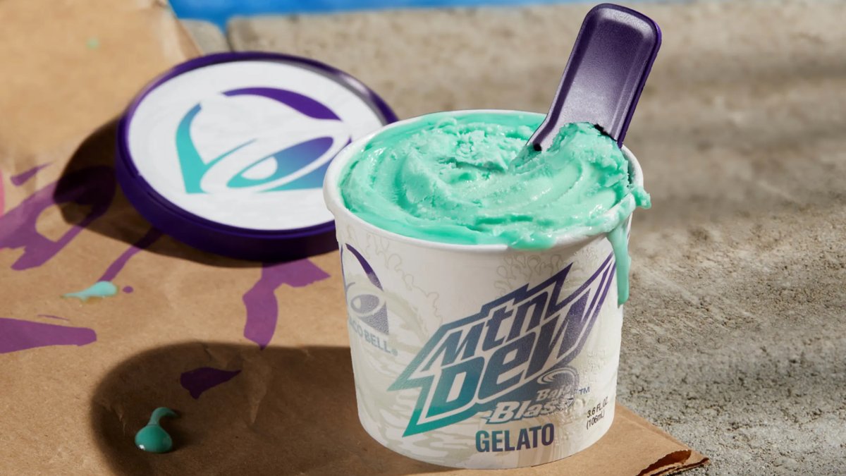 Taco Bell venderá gelato con sabor a Mountain Dew Baja Blast
