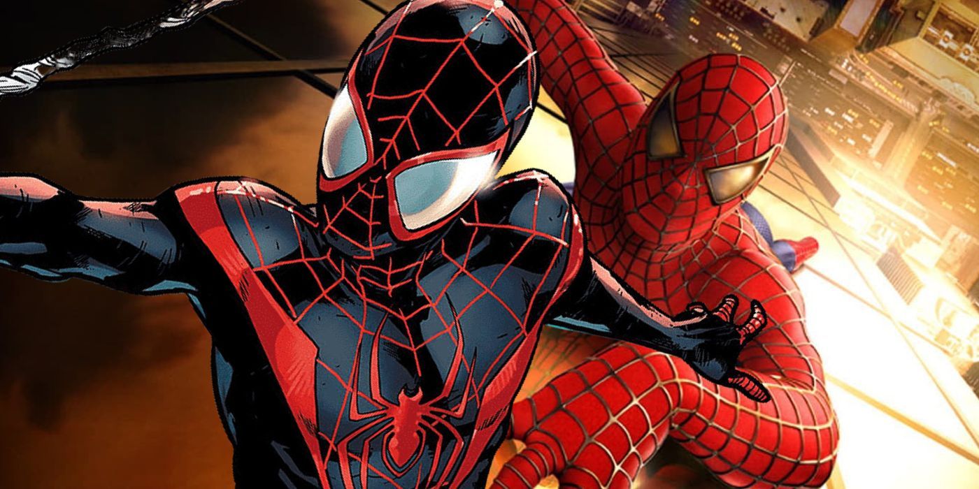 Tobey Maguire toma a Miles Morales bajo su protección en el póster para fans de Spider-Man 4