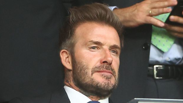 David Beckham en el estadio Santiago Bernabéu. / Gtres