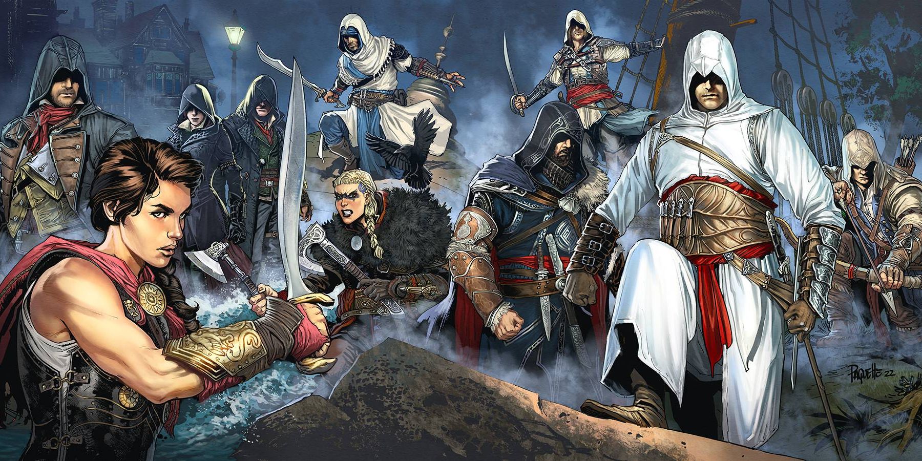 Assassin’s Creed: Visionaries Art revela un primer vistazo al oscuro futuro de la franquicia