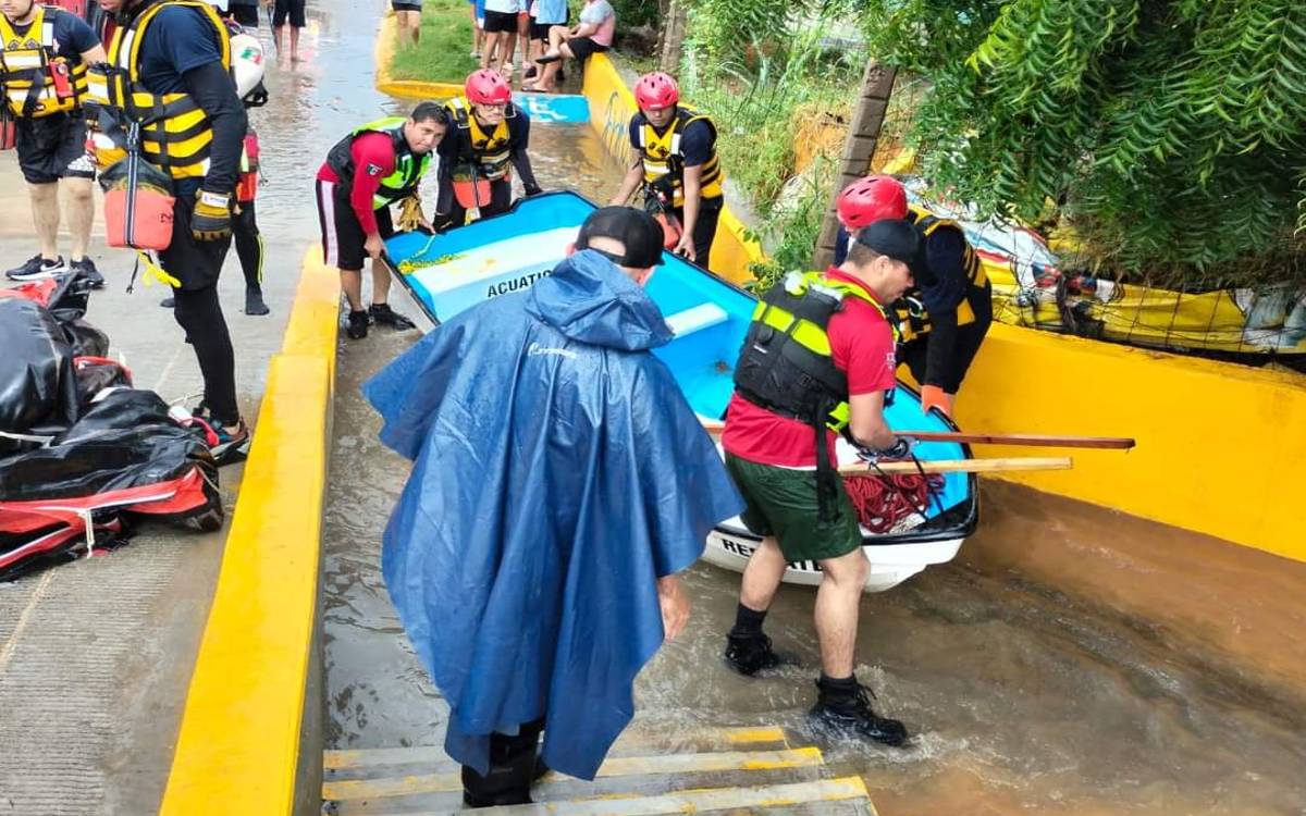 Buscan a un niño desaparecido en río de Mazatlán tras fuertes lluvias provocadas por ‘Norma’