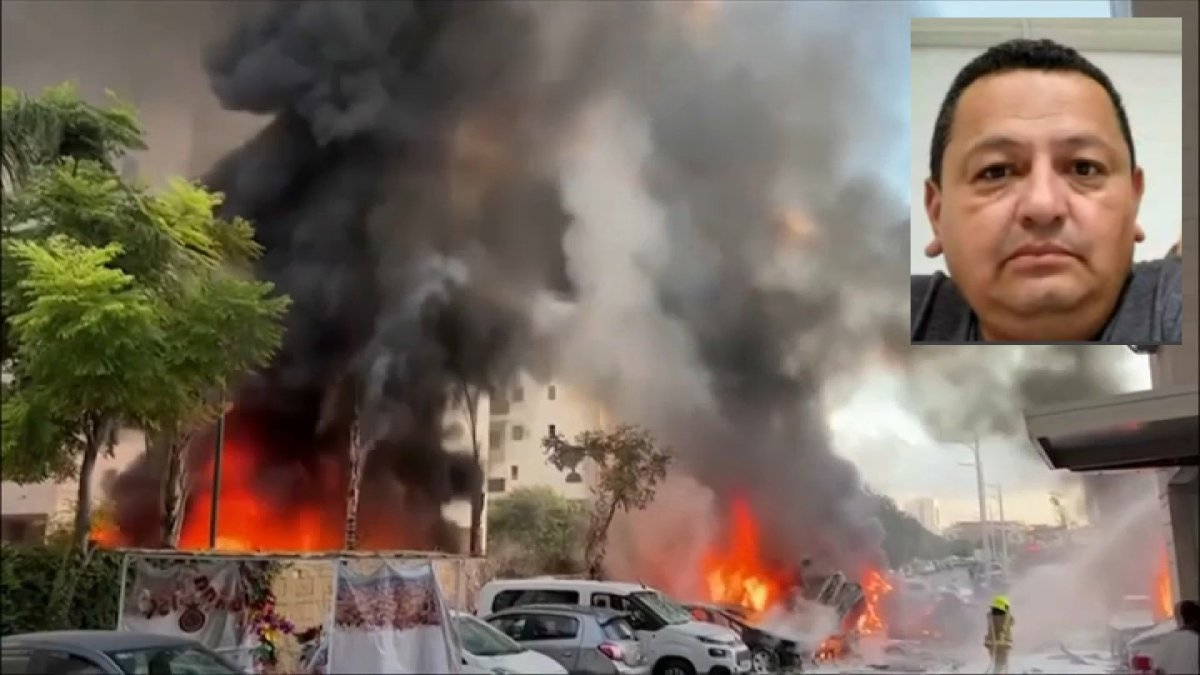 Camarógrafo de Telemundo de vacaciones en Israel narra momentos de pánico durante los ataques
