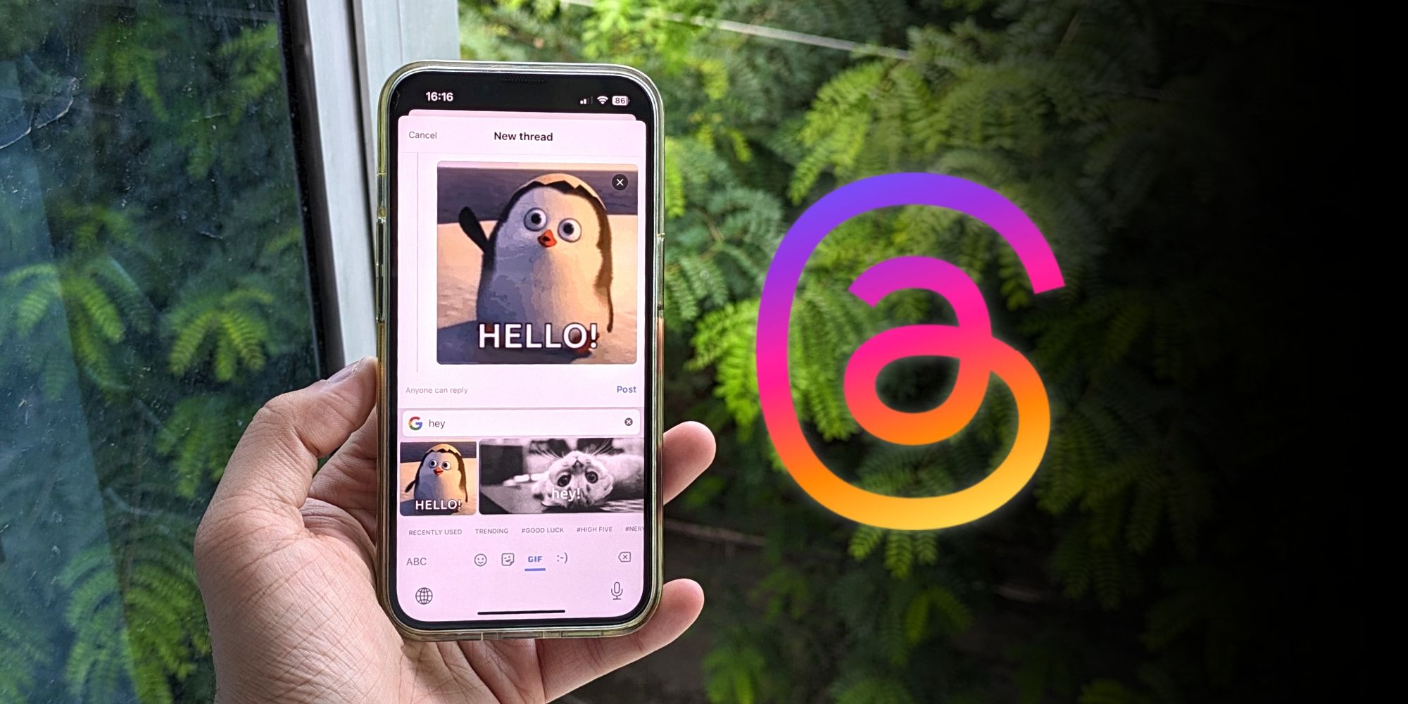 Cómo publicar un GIF en hilos de Instagram (2 formas sencillas)