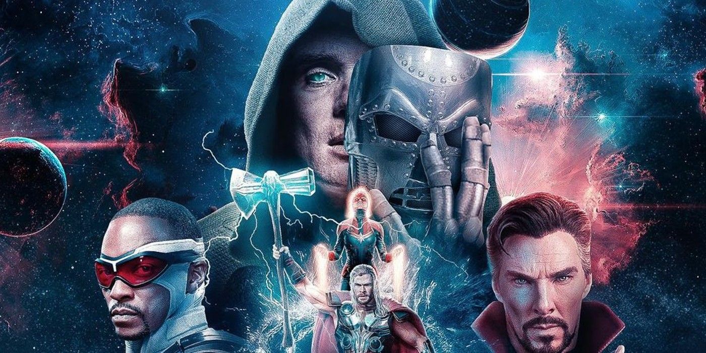 Docenas de Vengadores de todo el multiverso del MCU se reúnen para luchar contra el Doctor Doom en Secret Wars Art