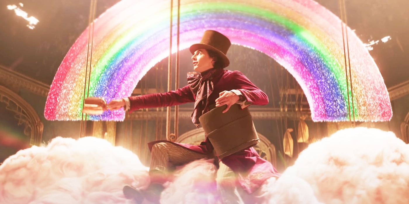 El mundo de Wonka está lleno de muchos dulces rosados ​​y variados en el nuevo póster de la precuela