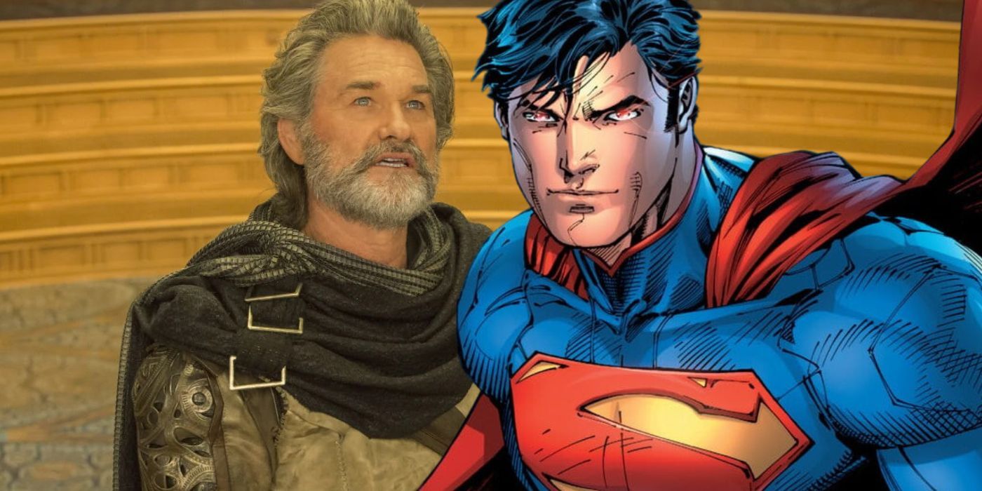 El nuevo arte de Superman presenta a Kurt Russell como el padre de Kal-El en la película de DC de James Gunn