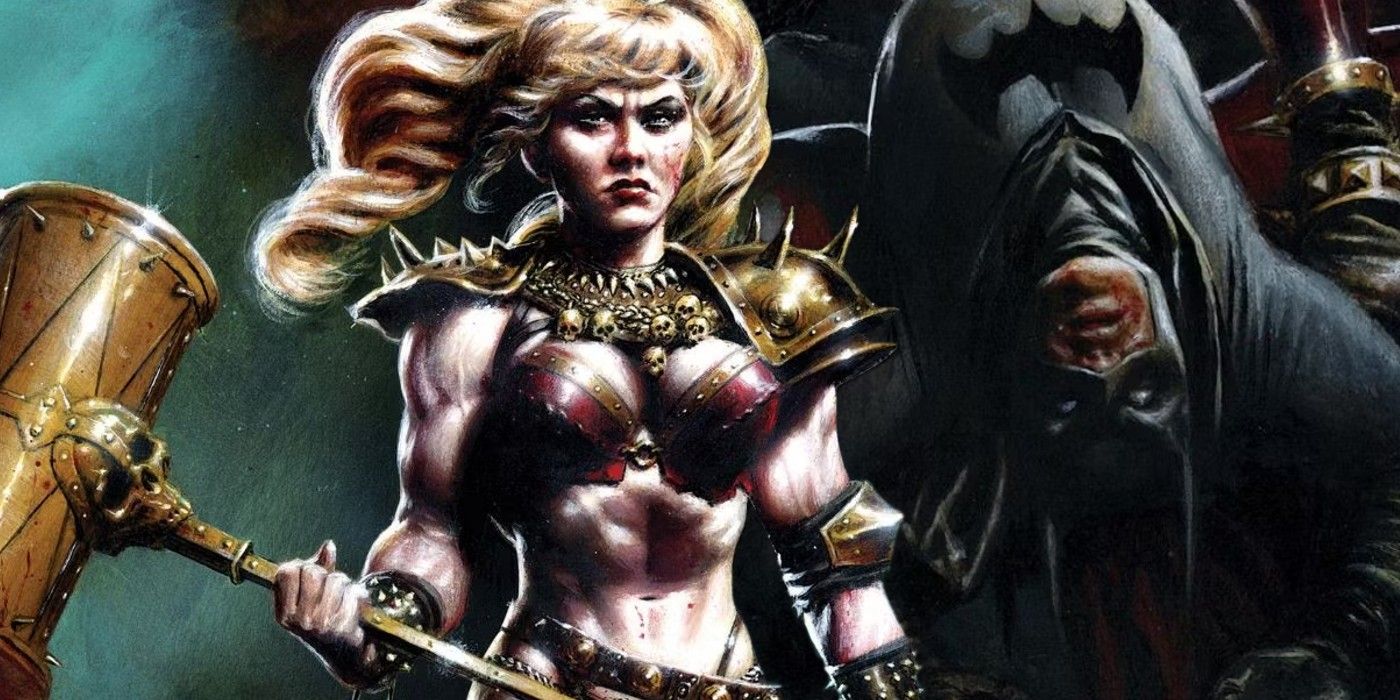 Harley Quinn se convierte en Conan el Bárbaro de DC en arte oficial listo para la película