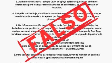 Huracán Otis | ¡Cuidado! Cruz Roja advierte de comunicado falso sobre ayuda a Guerrero