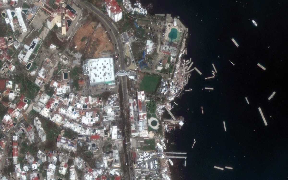 Imágenes de satélite muestran un Acapulco devastado