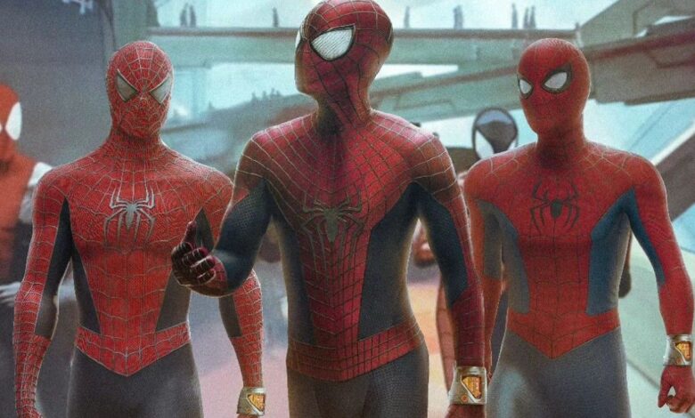 Los 3 Spider-Men de acción real unen fuerzas en Spider-Man: Beyond The Spider-Verse Fan Art