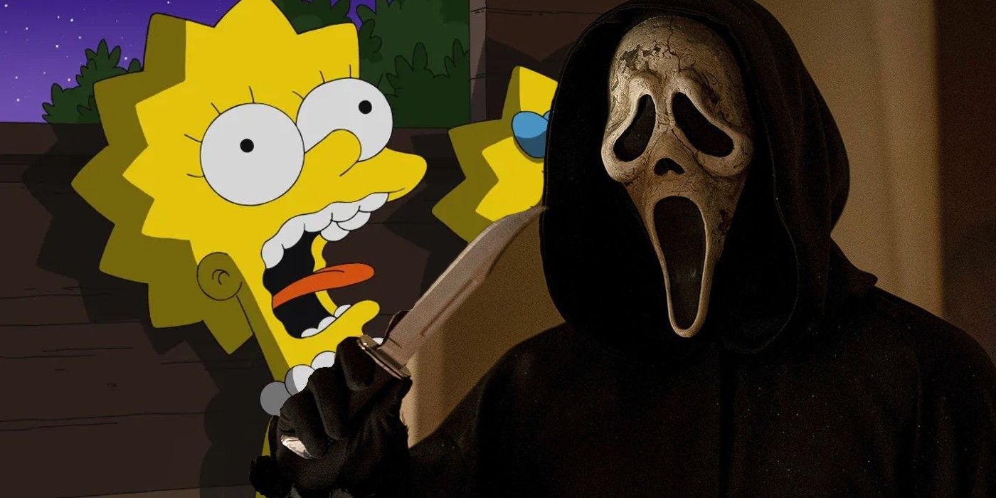 Los Simpson se cruzan con Ghostface en un arte sangriento al estilo Pulp