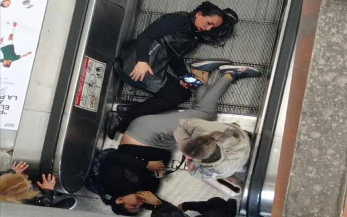 Nueve heridos en Metro Polanco por falla en escaleras eléctricas